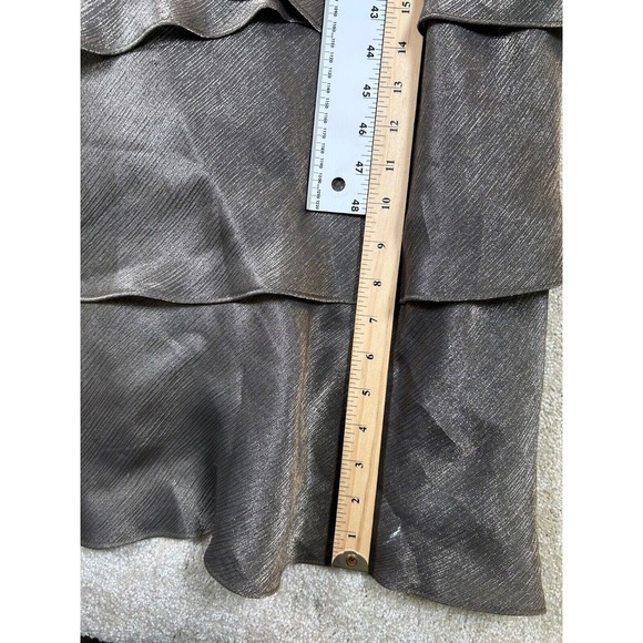 Ignite Evenings By Carol Lin Size 16 Gray Ruffles Layers Vintage Jacket - Picture 8 of 16